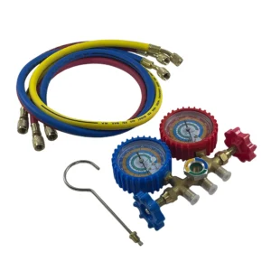 Manifold R12-22-134-404 bronce c/mangueras