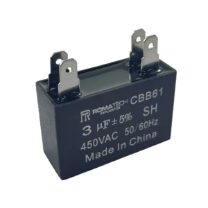 Capacitor 3uF x 450v cuadrado c/terminales