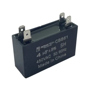Capacitor 4uF x 450v cuadrado c/terminales