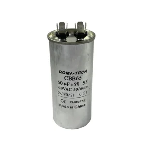 Capacitor 60uF x 450v Romatech metal