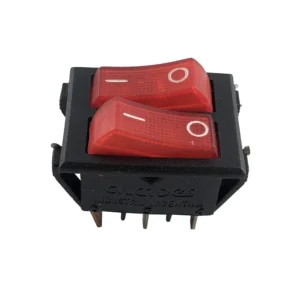 Interruptor tecla doble neon rojo (radiantes aceit