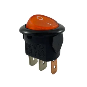 Interruptor redondo con neon ambar 10A