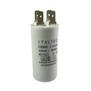 Capacitor 5uF x 450v Italtec.
