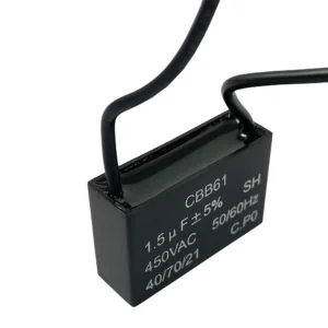 Capacitor 1.5uf x 450V cuadrado c/cables ES