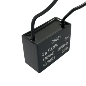 Capacitor 3uF x 450v cuadrado c/cables