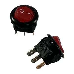 Interruptor redondo con neon rojo 10A