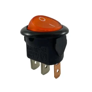 Interruptor redondo con neon ambar 10A