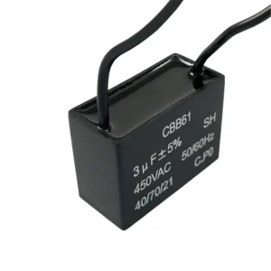 Capacitor 3uf x 450V cuadrado c/cable ES